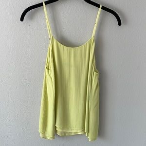 Alice and Olivia yellow crepe tank